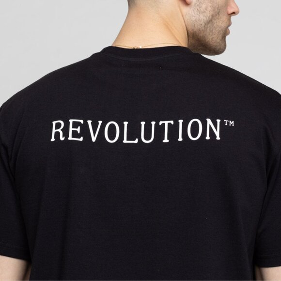 BNWT Revolution of 1995 - Logo Men's Evergreen Loose Fit T-Shirt / Black - Picture 4 of 7